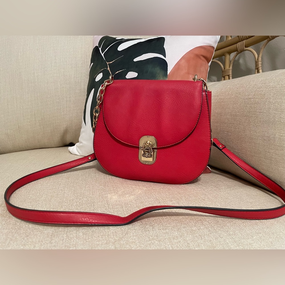 Red crossbody bag